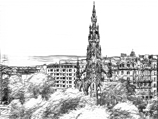 Edinburgh Scott Monument as a coloring page